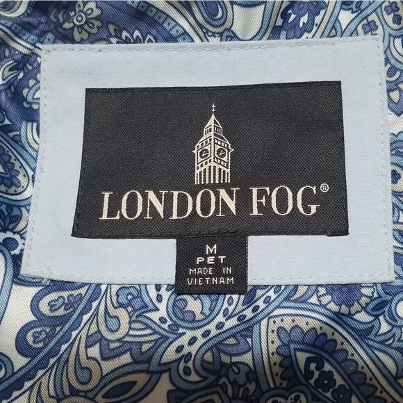 LONDON Fog Blue Double Collar Jacket Coat Medium P - Picture 7 of 8
